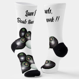 Chaussette Pelouse Bowls Beats Housework Drôle, Chaussettes d