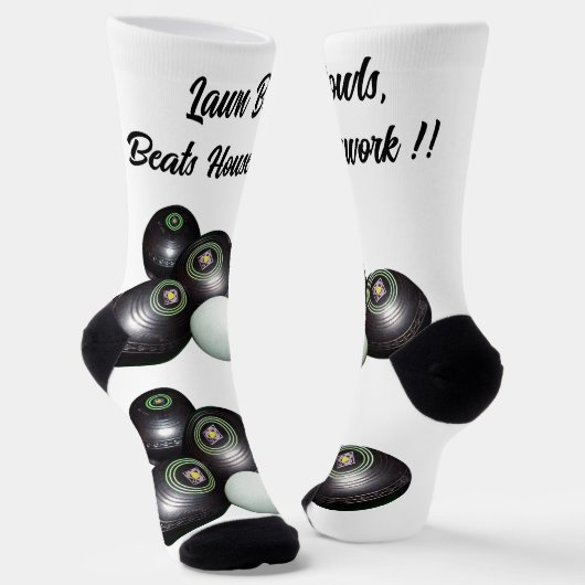 Chaussette Pelouse Bowls Beats Housework Drôle, Chaussettes d (Angulaire)