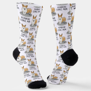 Chaussette Pembroke Welsh Corgi Maman (rouge 1) Chien Maman M