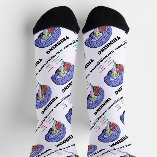 Chaussette Penser Est Mon Modus Operandi Anatomie Du Cerveau (Haut)