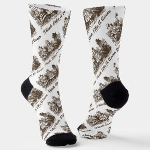 Chaussette Pensez comme une reine Wonderland Conseil Alice Hu