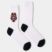 Chaussette Pentagramme aux roses rouges (Droite)