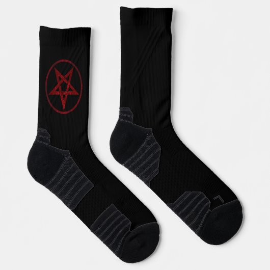 Chaussette Pentagramme du Diable Rouge (Droite)