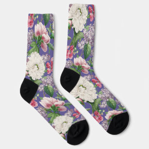 Chaussette Peonis & Lilacs Jardin d'aquarelle Motif