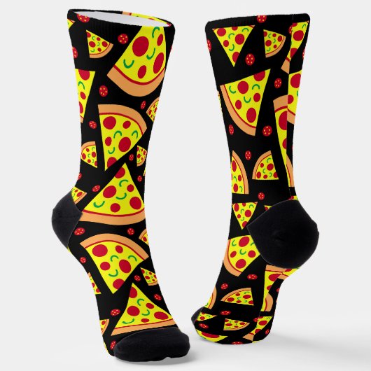 Chaussette Pepperoni Pizza Slices Alimentation Modérée (Angulaire)