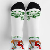 Chaussette Père Noël avec Renard de lapin et écureuil (Haut)