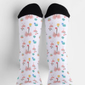 Chaussette Père Noël Flamingo Pattern Amusant Tropical Noël (Haut)