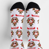 Chaussette Père Noël Squad Reindeer Drôle Motif (Haut)