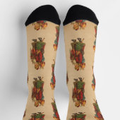 Chaussette Père Noël vintage avec arbre de Noël (Haut)