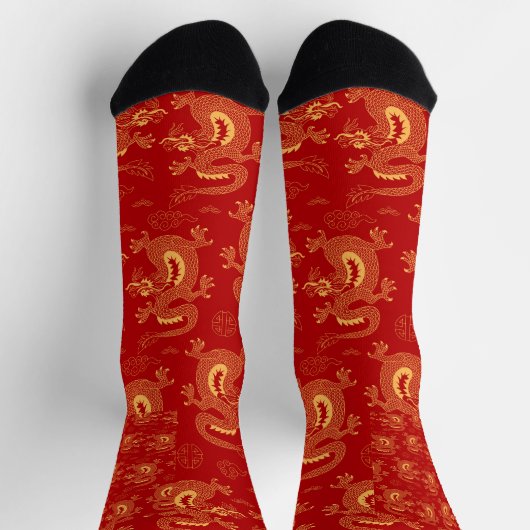 Chaussette Perfect Cadeau chinois Zodiac Dragon, heureux nouv (Haut)