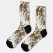 Chaussette Perfection florale Jaune antique (Gauche)