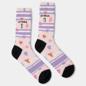 Chaussette Perple- Name Number heart Socks (Droite)