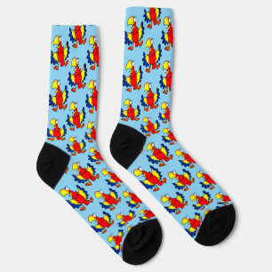 Chaussette Perroquet de dessin animé drôle et coloré
