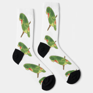Chaussette Perruche Verte Tropicale Thunder_Cove