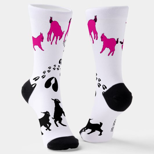 Chaussette PERSONALIZE Dancing Goats and HoofPrints (Angulaire)