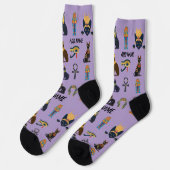 Chaussette Personalized Ancient Egyptian Cat Socks & Pyramids (Gauche)