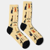 Chaussette Personalized Ancient Egyptian Cat Socks & Pyramids (Droite)