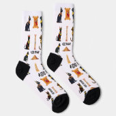 Chaussette Personalized Ancient Egyptian Cat Socks & Pyramids (Droite)