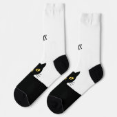 Chaussette Personalized Black Cat Socks - Cat Lovers gift  (Gauche)