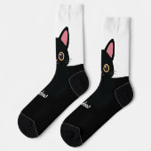 Chaussette Personalized Black Cat Socks - Gift For Cat lovers (Gauche)