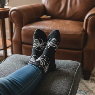 Chaussette Personalized Black Octopus Socks with Name