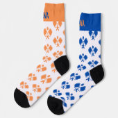 Chaussette Personalized Blue Orange Odd Pickleball Socks (Gauche)