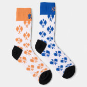 Chaussette Personalized Blue Orange Odd Pickleball Socks (Droite)