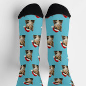 Chaussette Personalized Custom Calico Kitty Cat Christmas  (Haut)
