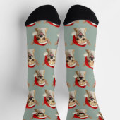 Chaussette Personalized Custom Cute Chihuahua Christmas Socks (Haut)