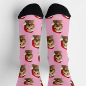 Chaussette Personalized Custom Cute Doodle Christmas Socks (Haut)