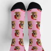 Chaussette Personalized Custom Golden Retriever Christmas  (Haut)