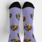Chaussette Personalized Custom Photo Blob - Husky Dog Face (Haut)