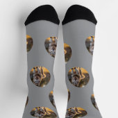 Chaussette Personalized Custom Photo Blob - Husky Dog Face (Haut)