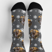 Chaussette Personalized Custom Photo Blob - Snowflake Husky (Haut)
