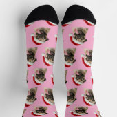 Chaussette Personalized Custom Pug Christmas  (Haut)
