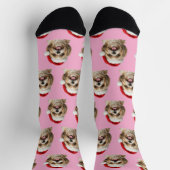 Chaussette Personalized Custom Shitszu Christmas (Haut)