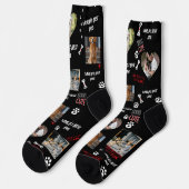 Chaussette Personalized Dog Photo Socks - Custom Name (Gauche)
