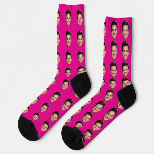 Chaussette Personalized Face Socks, Funny Gift with Your Face (Gauche)
