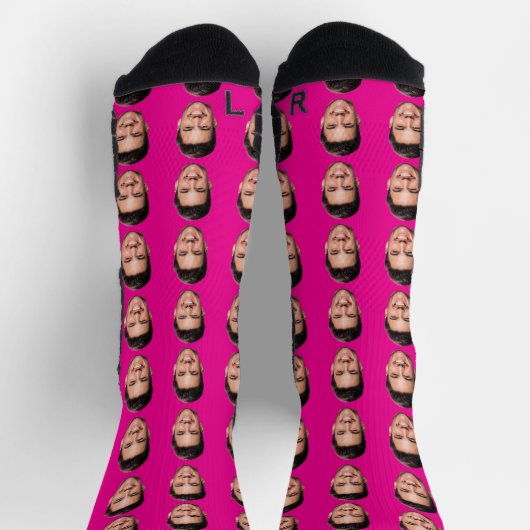 Chaussette Personalized Face Socks, Funny Gift with Your Face (Haut)
