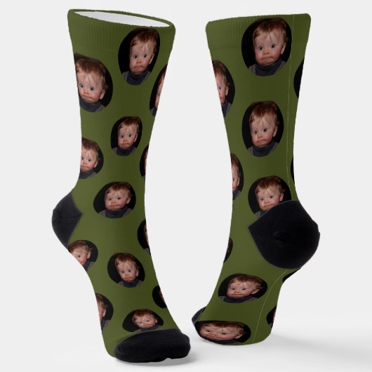 Chaussette Personalized Funny Face Photo  Socks (Angulaire)