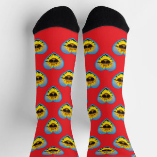 Chaussette Personalized Funny Heart Face Photo