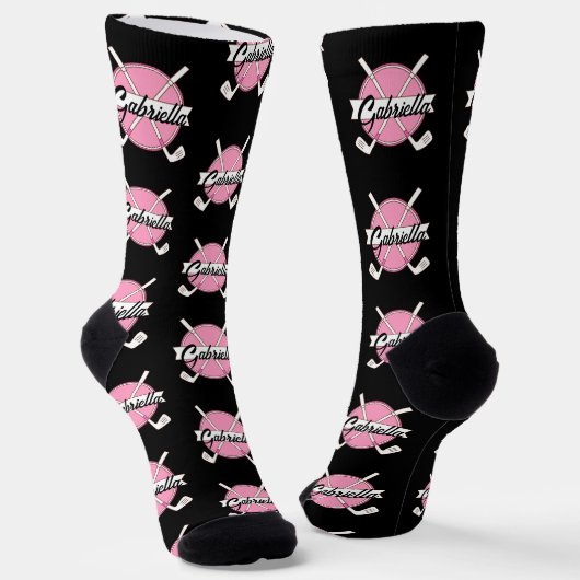 Chaussette Personalized Golf Clubs Pink/Black Monogram (Angulaire)
