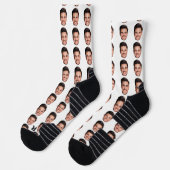 Chaussette Personalized Picture Socks with Custom Face Print  (Gauche)