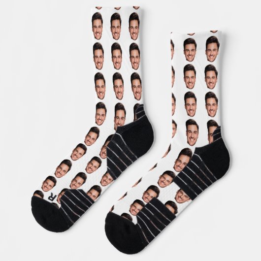 Chaussette Personalized Picture Socks with Custom Face Print  (Gauche)