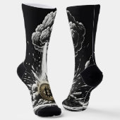 Chaussette Personnalisé "Bitcoin explosion" (Angulaire)