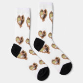 Chaussette Personnalisé Coeur élégant multi photo Socks (Droite)