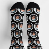 Chaussette Personnalisé Funky Photo Visage Noir (Haut)
