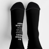 Chaussette Personnalisé NOIR partout sur impression Chaussett (Haut)