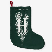 Chaussette personnalisée avec monogramme botanique (Devant)