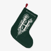 Chaussette personnalisée avec monogramme botanique (Devant (Accrochage))